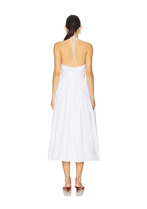 SANS FAFF Como Poplin Cotton Dress in White. Size M. Also in XS, L.