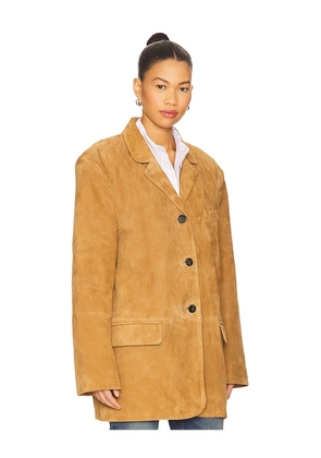 Smythe Suede Weekend Jacket in Cognac. Size XS/S. Also in M/L.