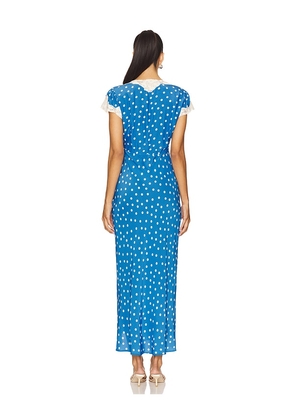 RIXO Amari Dress in Blue. Size L. Also in M.