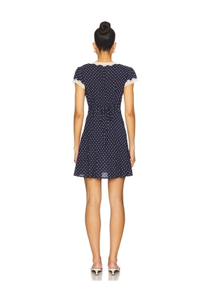 RIXO Cely Dress in Navy. Size L. Also in XXS, XS, S, M, XL.