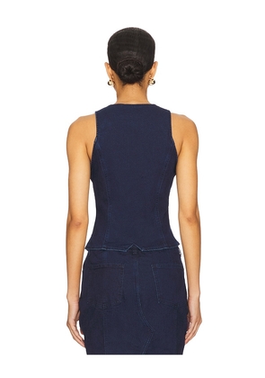 superdown Darlah Denim Vest Top in Blue. Size S. Also in M.