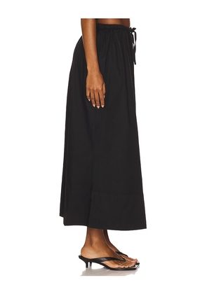 PISTOLA Noelle Poplin Maxi Skirt in Black. Size S. Also in XS, M.