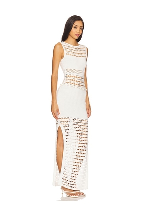 retrofete Kylan Knit Crochet Dress in White. Size M. Also in XS, L, XL.