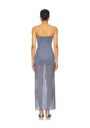 SNDYS x REVOLVE Chloe Sheer Dress in Slate. Size M. Also in L, S, XL, XS, XXL.
