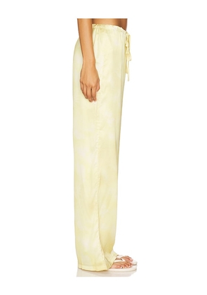SNDYS Lyra Print Pant in Yellow. Size S. Also in XS.