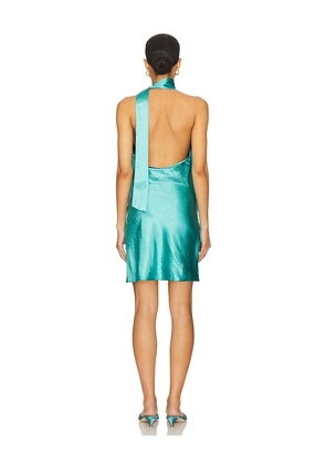 SNDYS x REVOLVE Rosanna Mini Dress in Teal. Size M. Also in XS, S.