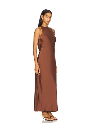 SNDYS x REVOLVE Liora Maxi Dress in Brown. Size M. Also in S, XS.
