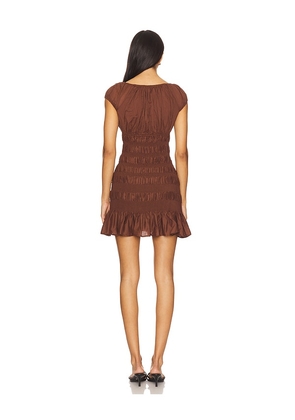 Tularosa Lucie Mini Dress in Chocolate. Size L. Also in XXS, XS, S, M, XL.