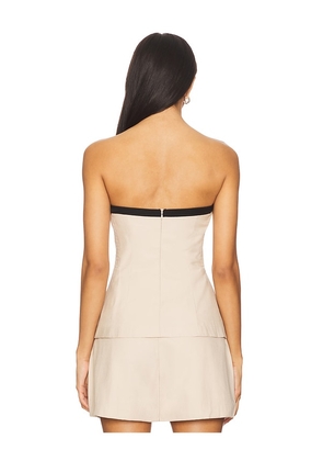 SOVERE Refine Bodice Top in Taupe. Size M. Also in XS, L, XL.