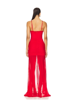 Runaway The Label Kiata Maxi Dress in Red. Size M. Also in L, S, XL, XS.
