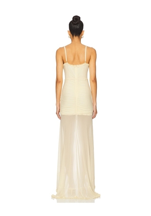 Runaway The Label Kiata Maxi Dress in Lemon. Size M. Also in L, S, XL.