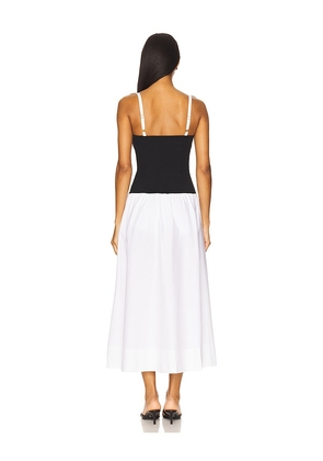 Show Me Your Mumu Hepburn Midi Dress in Black,White. Size M. Also in L, XL.