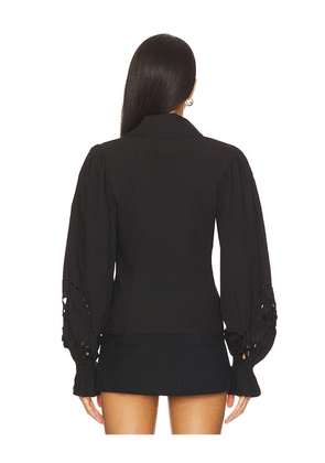 Tularosa Tess Button Up Shirt in Black. Size S. Also in XS, XL.