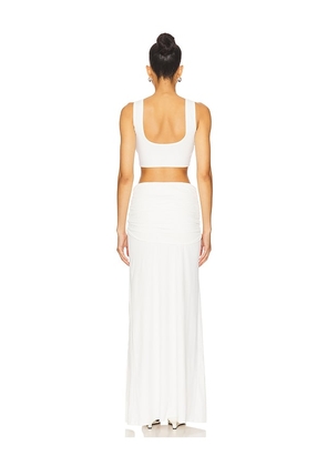 superdown Leni Maxi Skirt Set in White. Size M. Also in L, XL.