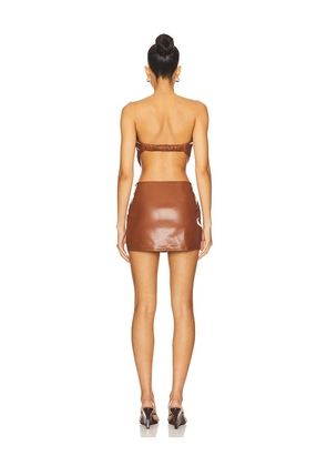 superdown Danikah Skirt Set in Brown. Size M. Also in S, L, XL.