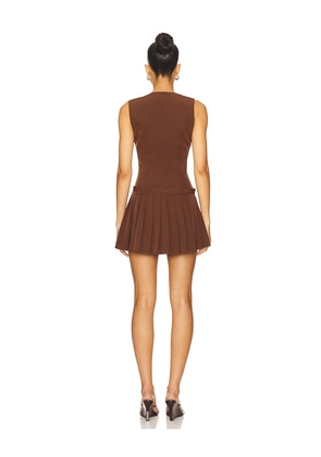superdown Giulia Mini Dress in Brown. Size M. Also in XS, XXS, S, L, XL.
