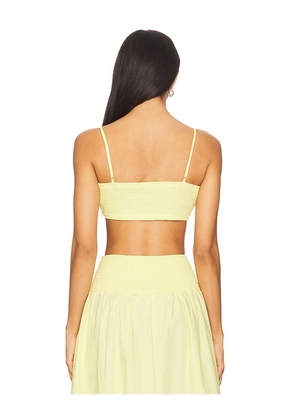 Susana Monaco Crop String Top in Lemon. Size M. Also in S, L, XL.
