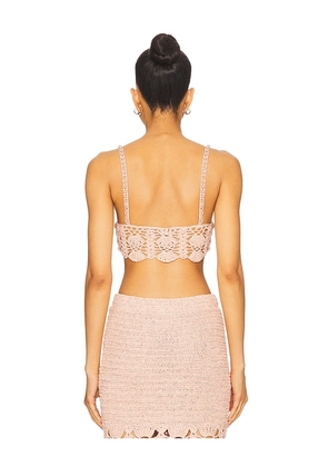 retrofete Bellini Crochet Top in Peach. Size XS/S. Also in M/L.