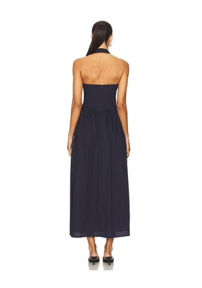 Runaway The Label Adaline Midi Dress in Navy. Size M. Also in XS, S, L, XL.
