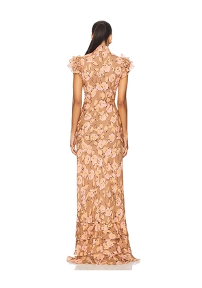 SAU LEE Gemma Dress in Brown. Size 2. Also in 4, 12.