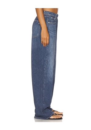 Rag & Bone rb Miramar Terry Wide Leg Jeans in Blue. Size L. Also in XL, XS, XXL, XXS.