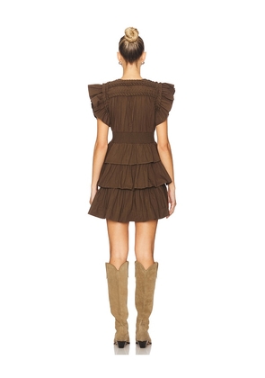 Scarlett Poppies Aurora Mini Dress in Brown. Size S. Also in XS.