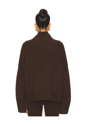 Soft Goat Girlfriend Turtleneck Pullover in Brown. Size L. Also in S, M.