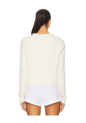Soft Goat Alpaca Cardigan in White. Size M. Also in L.