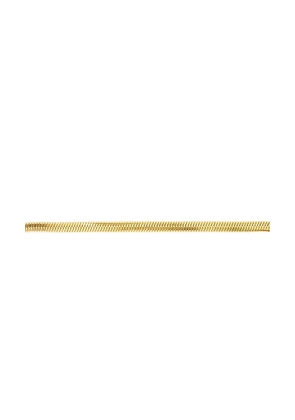 petit moments Bubble Initial Herringbone Necklace in Metallic Gold. Size D. Also in A, J, O.