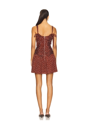 SAYLOR Posy Dress in Brown. Size M. Also in S, XS.