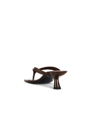 SIMONMILLER Beep Thong Sandal in Chocolate. Size 40. Also in 37, 41.