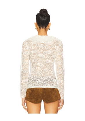 Steve Madden Elvie Top in Cream. Size M. Also in S, XS, L, XL.