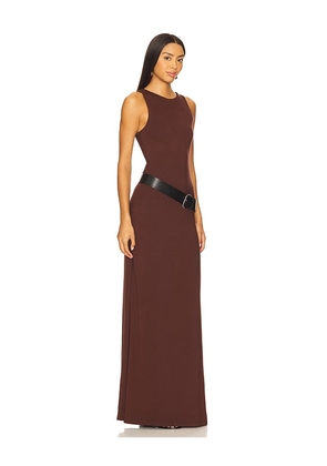 superdown Megara Maxi Dress in Brown. Size M. Also in XS, S.