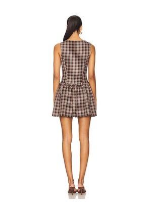 Show Me Your Mumu Meester Mini Dress in Brown. Size M. Also in S, XS, L, XL.