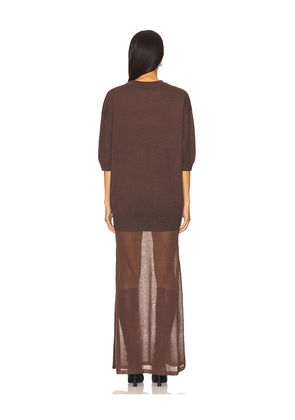 SEROYA Arwen Maxi Dress in Chocolate. Size M. Also in S.
