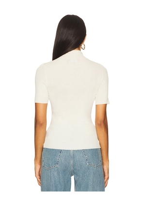 Theory Leenda Solid Regal Top in White. Size M. Also in S, XS, L.