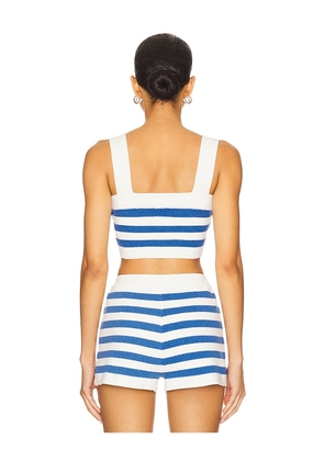 Posse Ari Crop Top in Blue. Size M. Also in XS, S, L, XL.