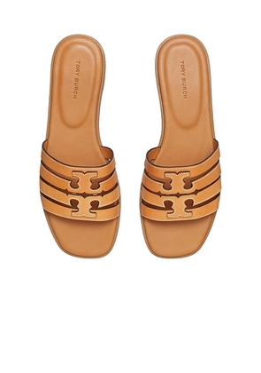 Tory Burch Ines Cage Slide in Brown. Size 6. Also in 8.