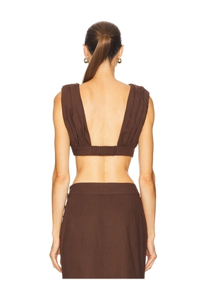 Riot Swim Piper V Front Top in Chocolate. Size S. Also in L.