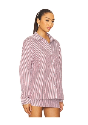 SNDYS x REVOLVE Estelle Shirt in Red. Size M. Also in XXS.