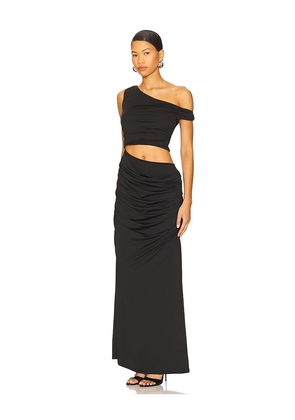 SNDYS Rikke Jersey Maxi Dress in Black. Size M. Also in XS, S.