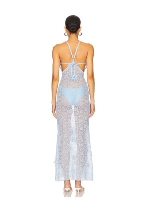 SNDYS Vesper Maxi Dress in Baby Blue. Size M. Also in L, XXL.