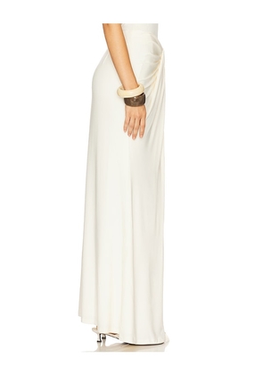 SNDYS Cantarios Jersey Maxi Skirt in White. Size M. Also in XXS, XS, S.
