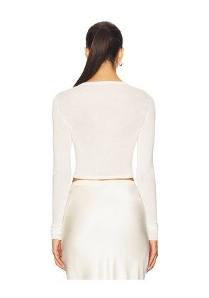 SAU LEE Dominic Knit Cardigan in White. Size S. Also in XS.