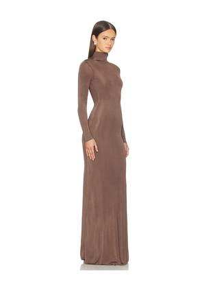 SRG Sylveeah Draped Cowl Gown in Grey. Size M. Also in XXS, XS, S, L, XL.