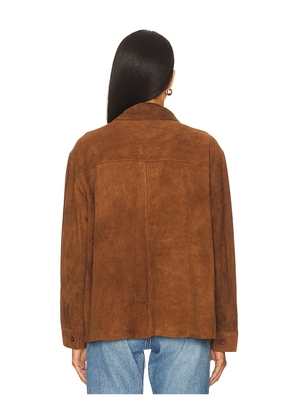 Found Suede Camp Shirt in Brown. Size S. Also in XS.