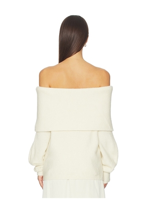 SRG Saffiyya Off The Shoulder Sweater in Ivory. Size M. Also in XS, S, L.