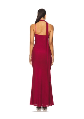 superdown Addie Maxi Dress in Burgundy. Size M. Also in S, L.