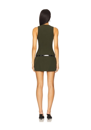 superdown Patrice Belted Mini Dress in Army. Size M. Also in XS, S, L.