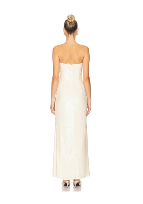 SIMONMILLER Sculpty Strapless Sequin Dress in White. Size 10. Also in 0, 2, 4.
